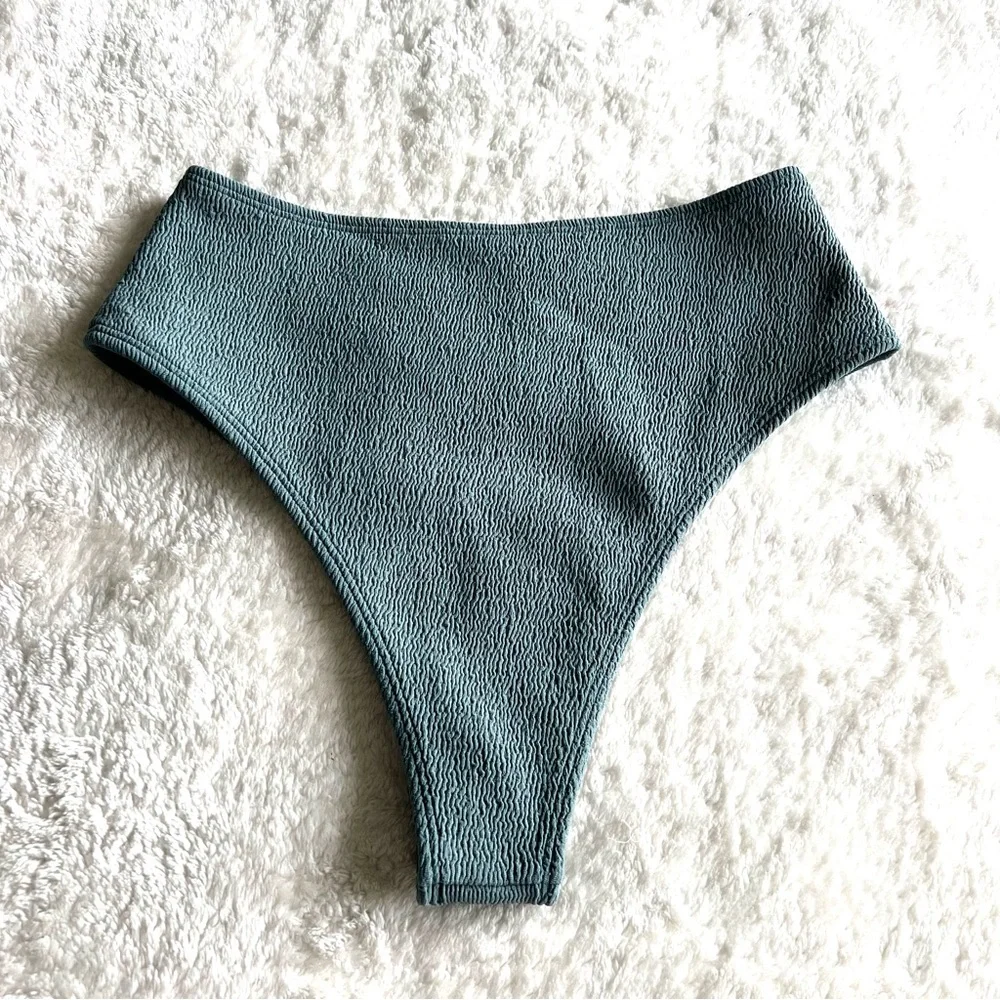 Wanderlust Textured Bikini Set Olive Size Small